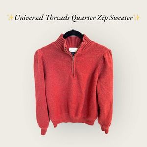 ✨Universal Threads Quarter Zip Red Sweater. Size‎ Small✨